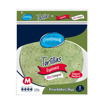 Imagen de Tortilla Integral Crustissimo Espinaca 220 Gr